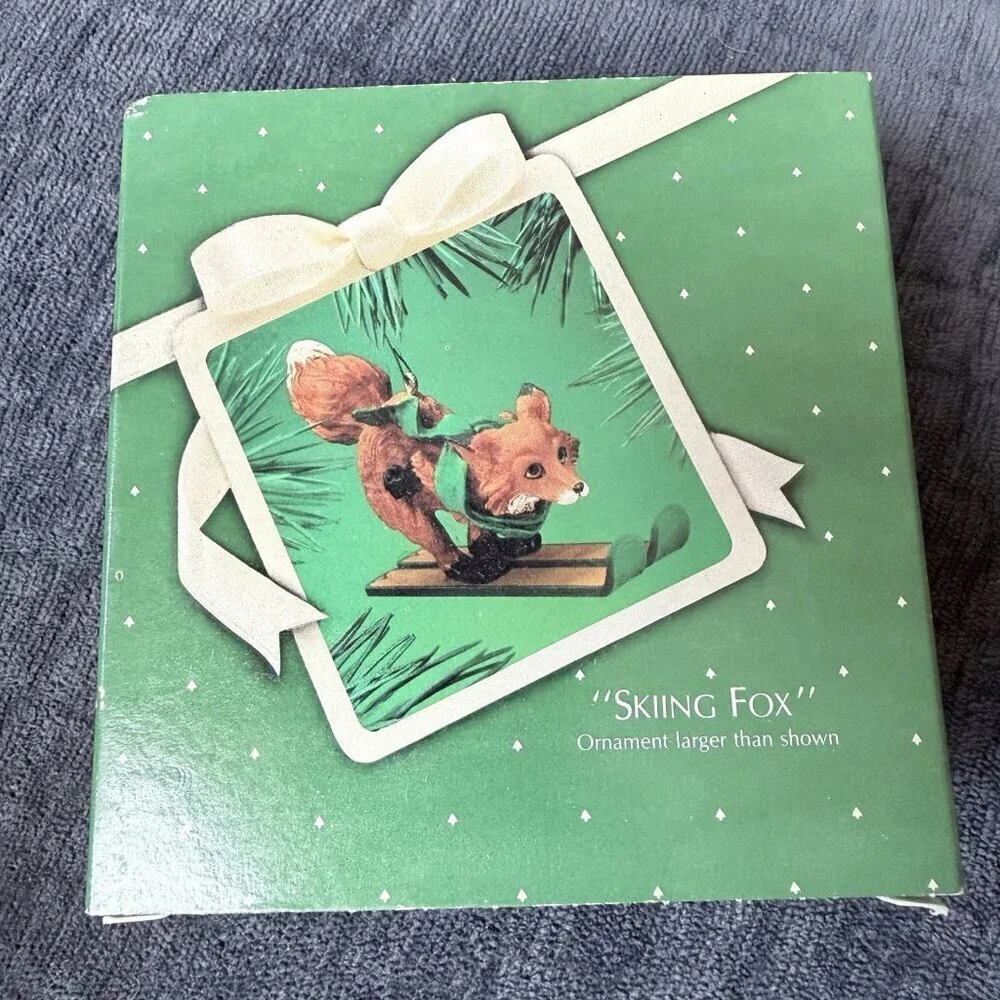 Hallmark 1983 Skiing Fox New In Box Vintage Hallmark Keepsake Ornament